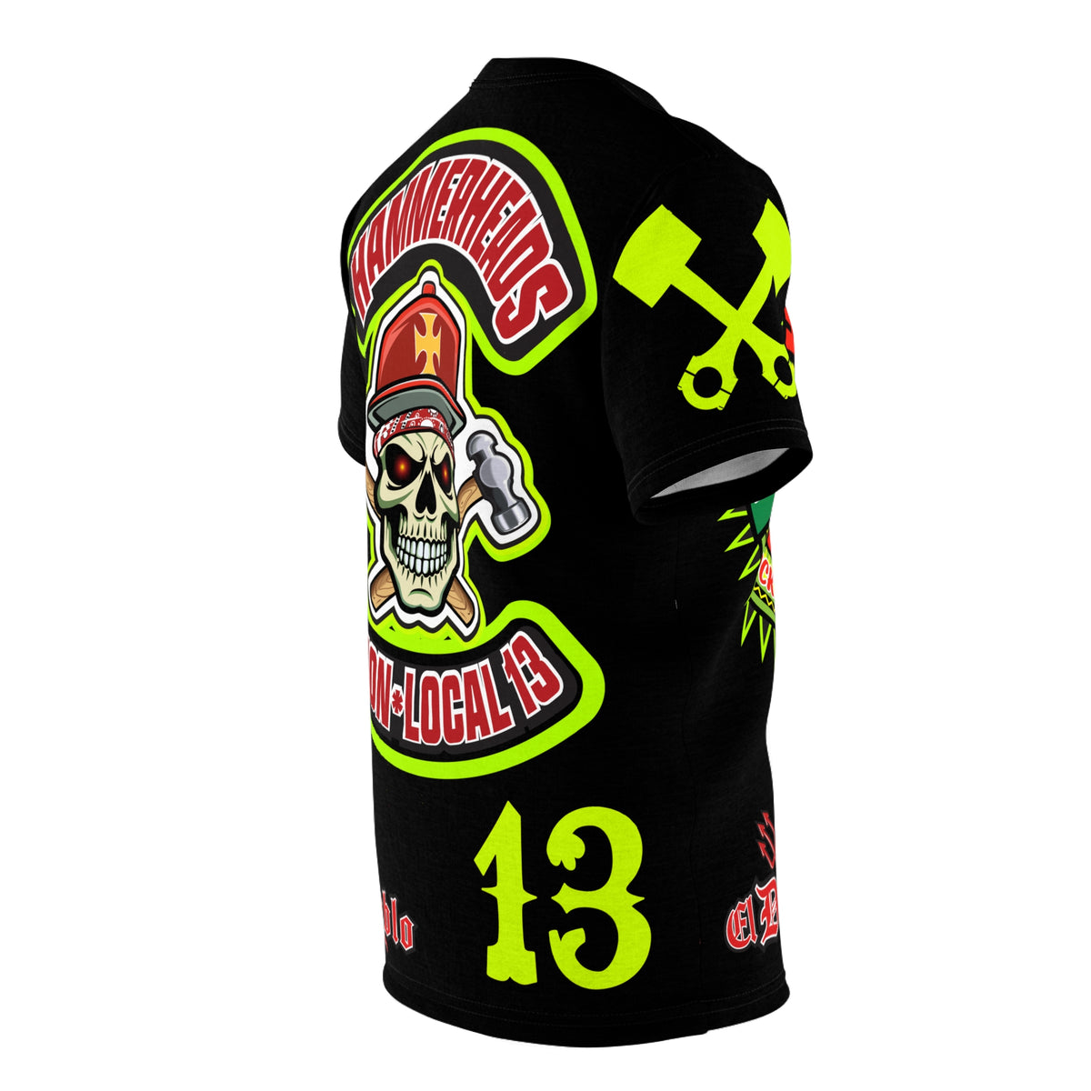 Hammerheads Union Local 13 -  SoCal 619 Special Edition - Custom HiViz Motorcycle Riding Tee Shirt _ Super Comfort and Fit