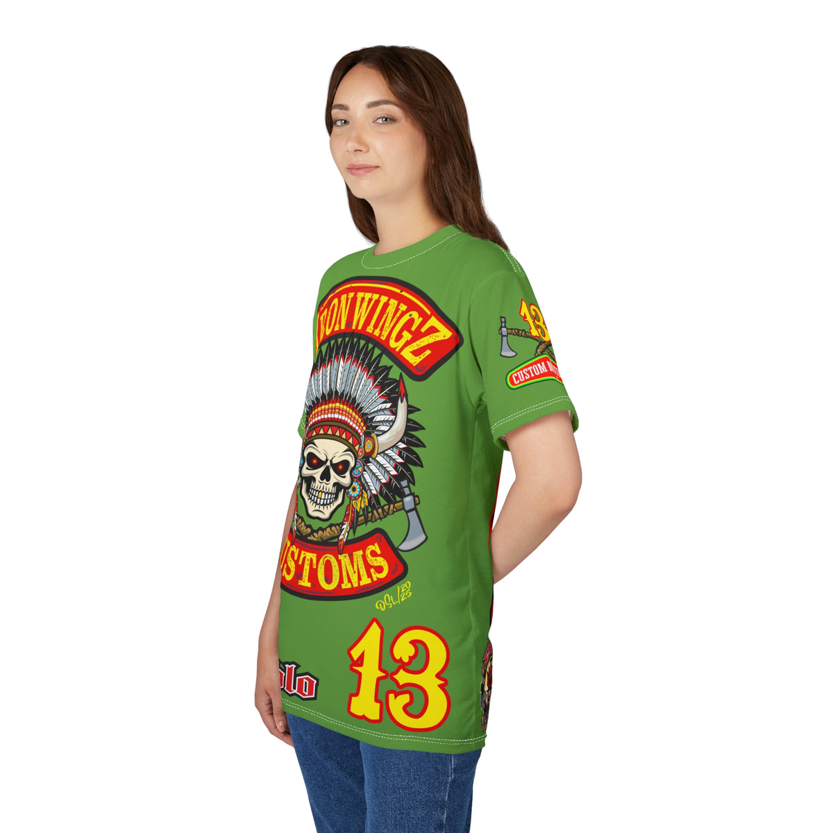Iron Wingz Garage HiViZ Motorcycle Rider Super Tee