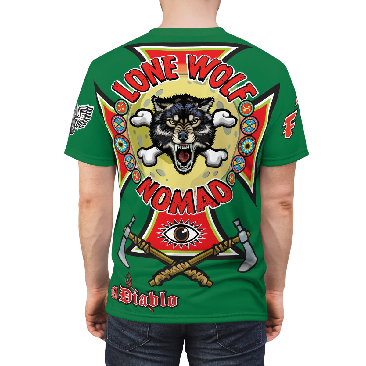 Lone Wolf Nomad HiViz Super Tee - For The Independent No Club Bikers For Life