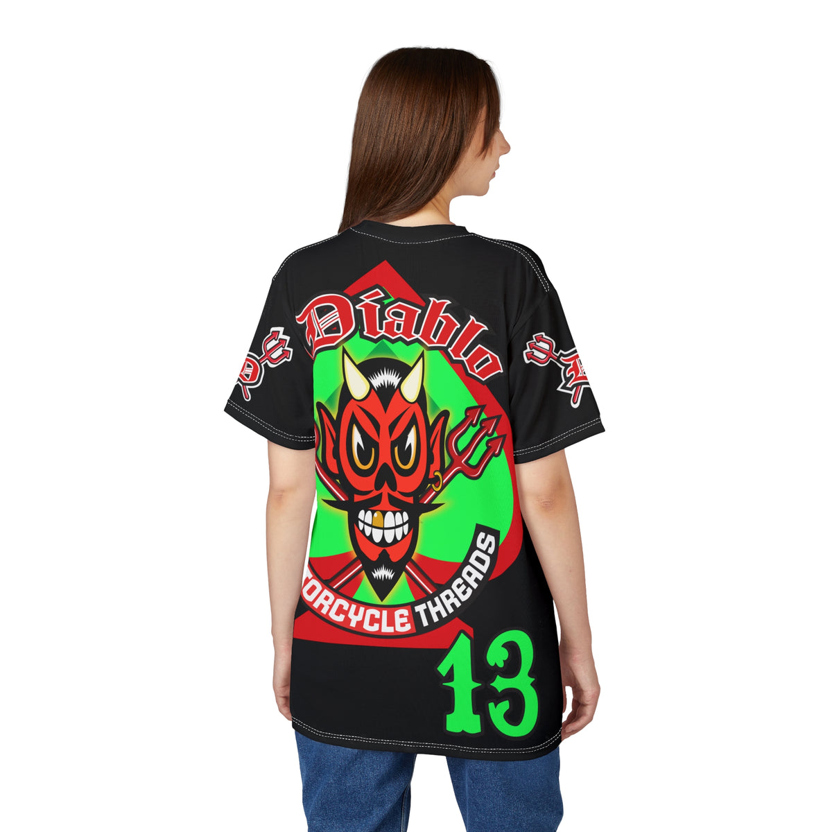 El Diablo Brand HiViz Company Super Tee, Xl Bright Graphics, Ultimate Fit & Comfort Riding Tee