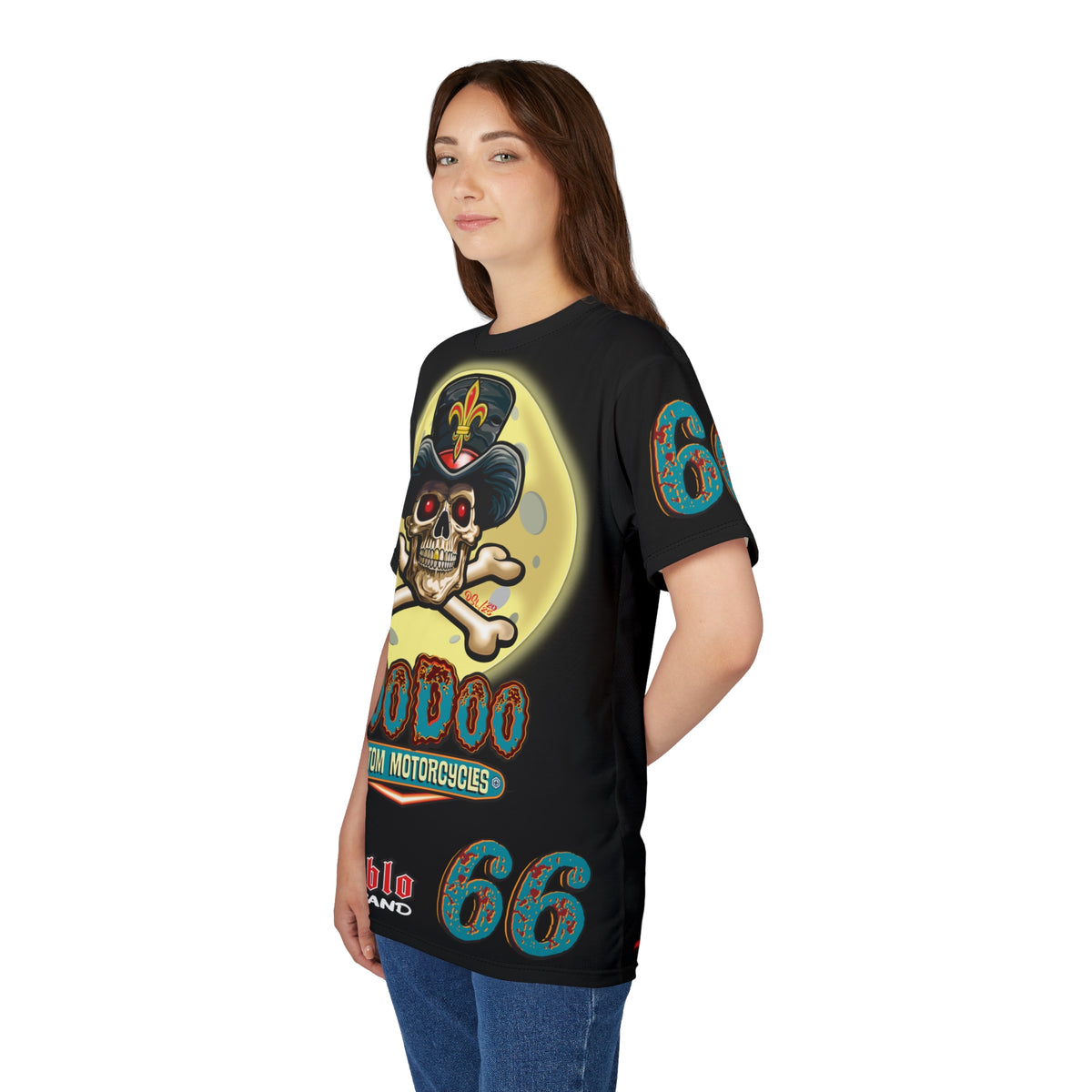 Voodoo Customs Tie Dye Blast Graphic Tee –  Edgy Style for Bikers