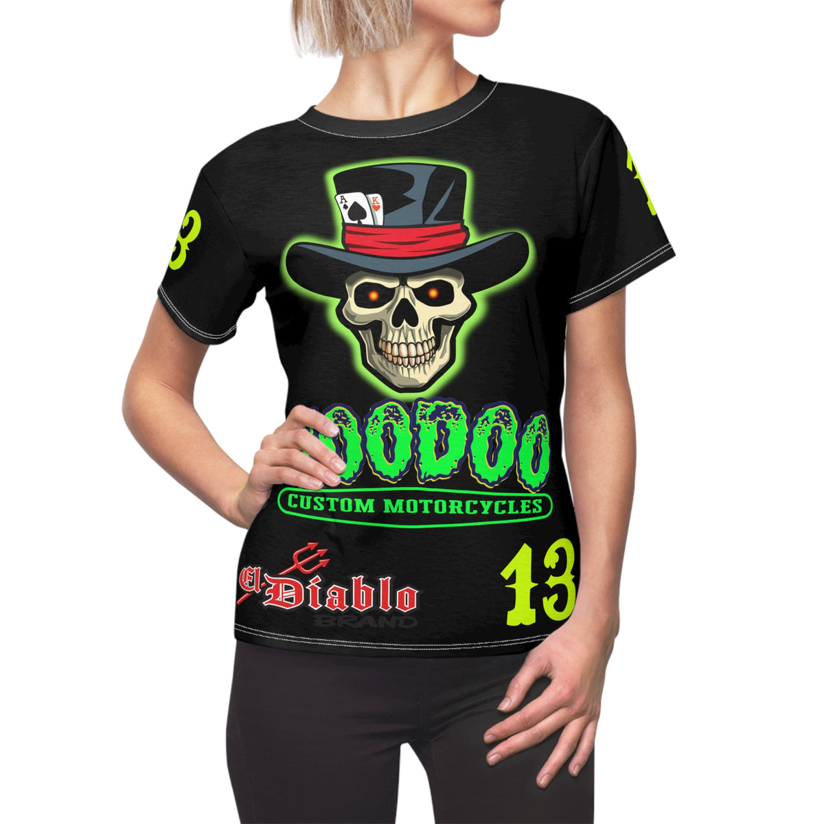 Women's Cut VooDoo Custom Motorcycles Graphic Tee — HiviZ Graphics
