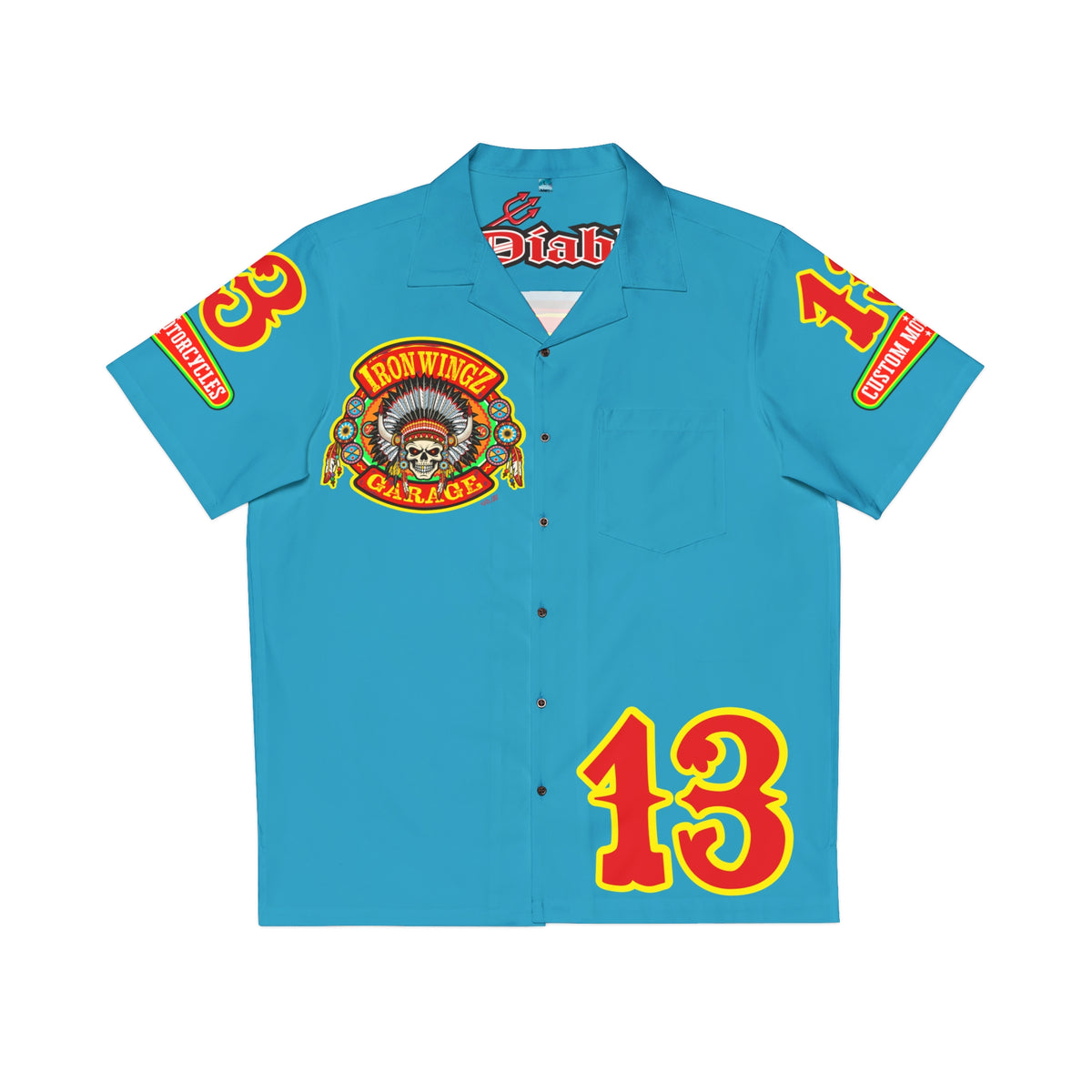 Big Bopper Men's Hawaiian Shirt - Loose, Comfortable Button Up Shirt for Easy Breezy Riding - Sizes to 5XL