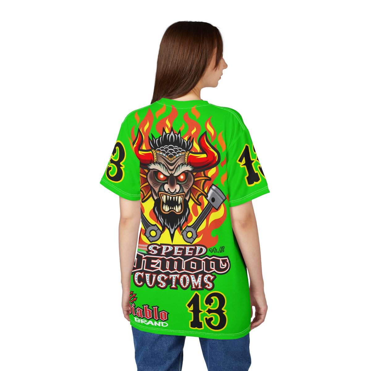 Very Special Speed Demon Customs HiViZ Super Tee — Extreme Edgy Graphics - Bad Attitude Custom Biker Riding Gear