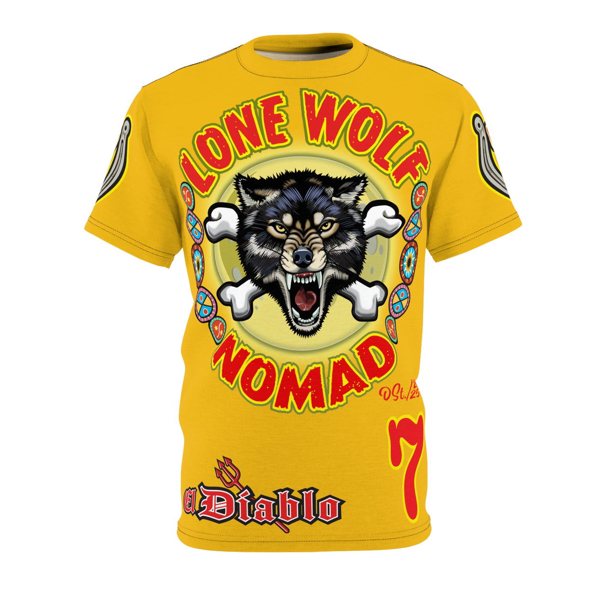 Lone Wolf Nomad HiViz Super Tee - Special Design for Independent No Club Riders