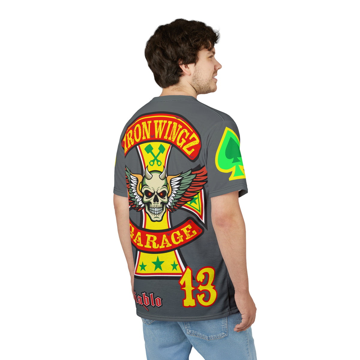 Iron Wingz Custom Motorcycle Unisex Super Tee - Bold Graphic Tee for Bikers