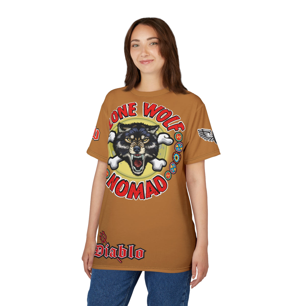 Lone Wolf Nomad HiViz Super Tee - For The Independent No Club Bikers For Life