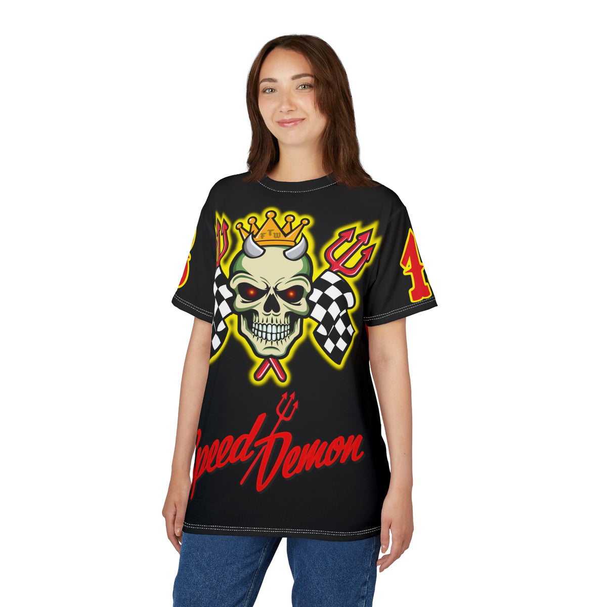 Speed Demon High Performance Unisex Super Tee - Edgy Racing Skull Design