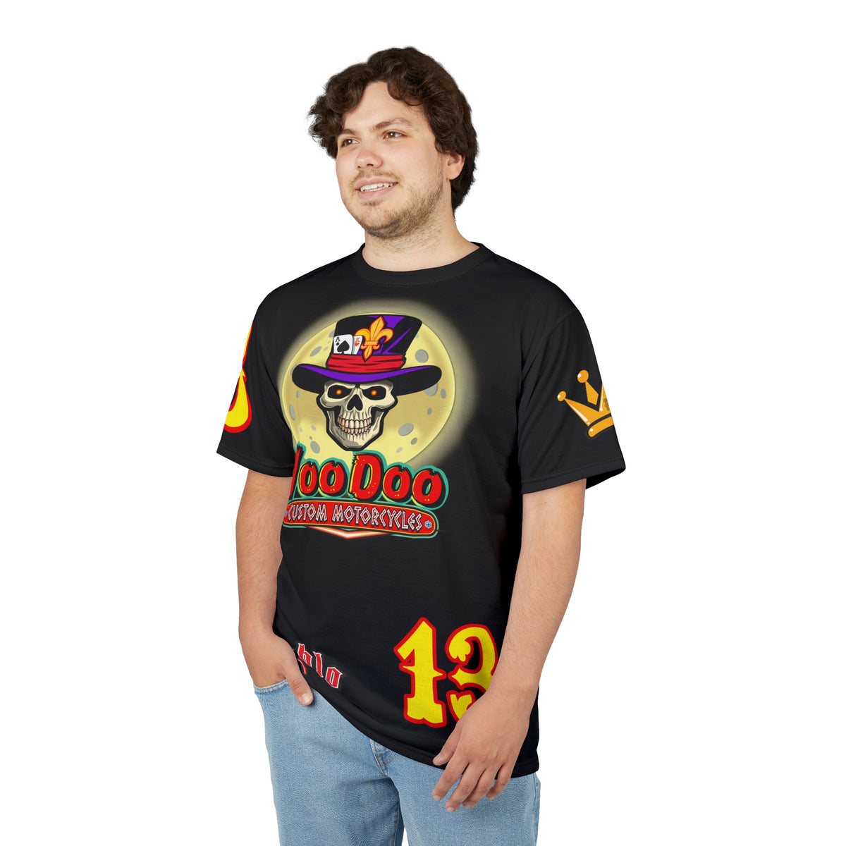 VooDoo Custom Motorcycles HiViz Unisex Graphic Biker Tee