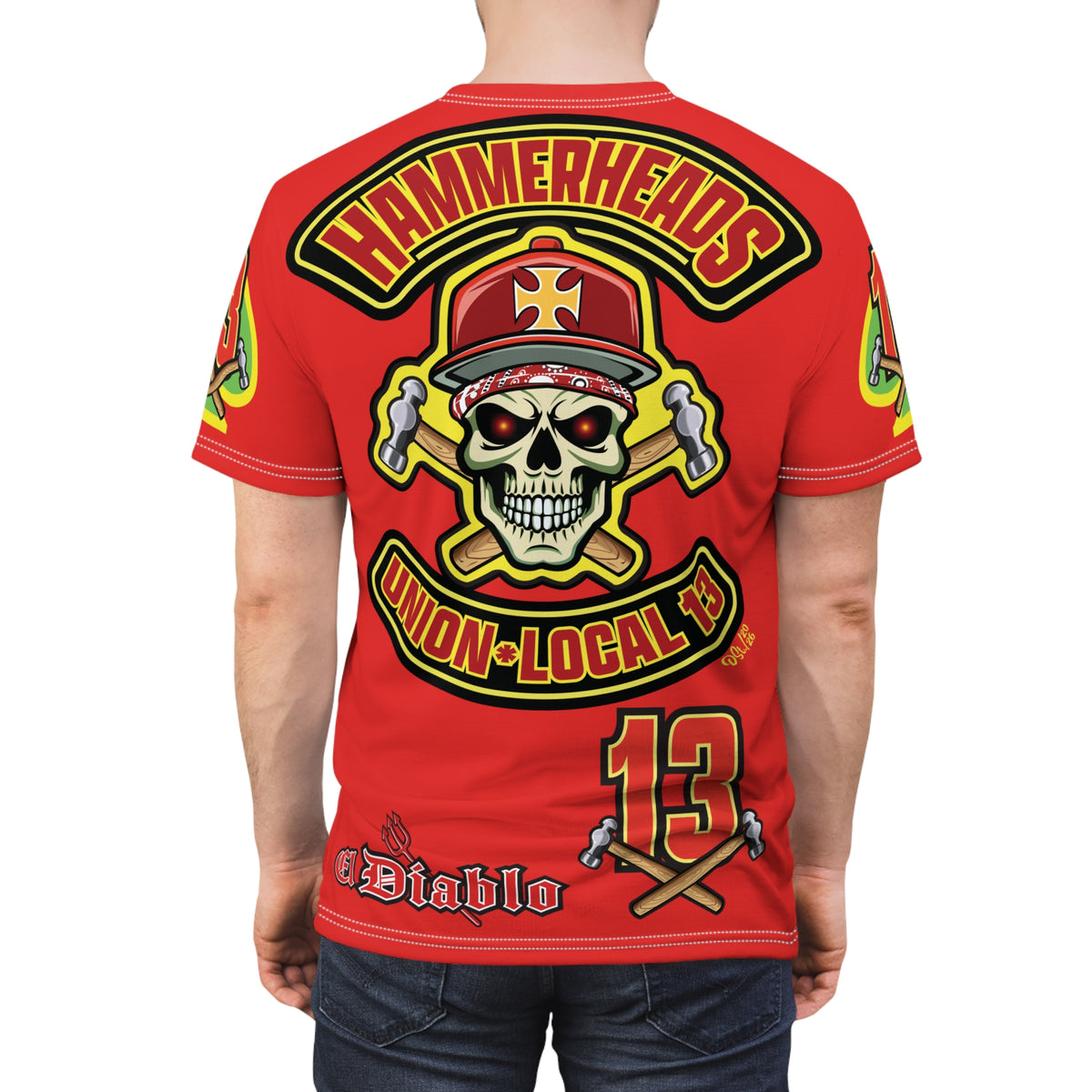 Hammerheads Union Local 13 FAFO -  Custom Motorcycle Riding Tee Shirt _ Super Comfort and Fit