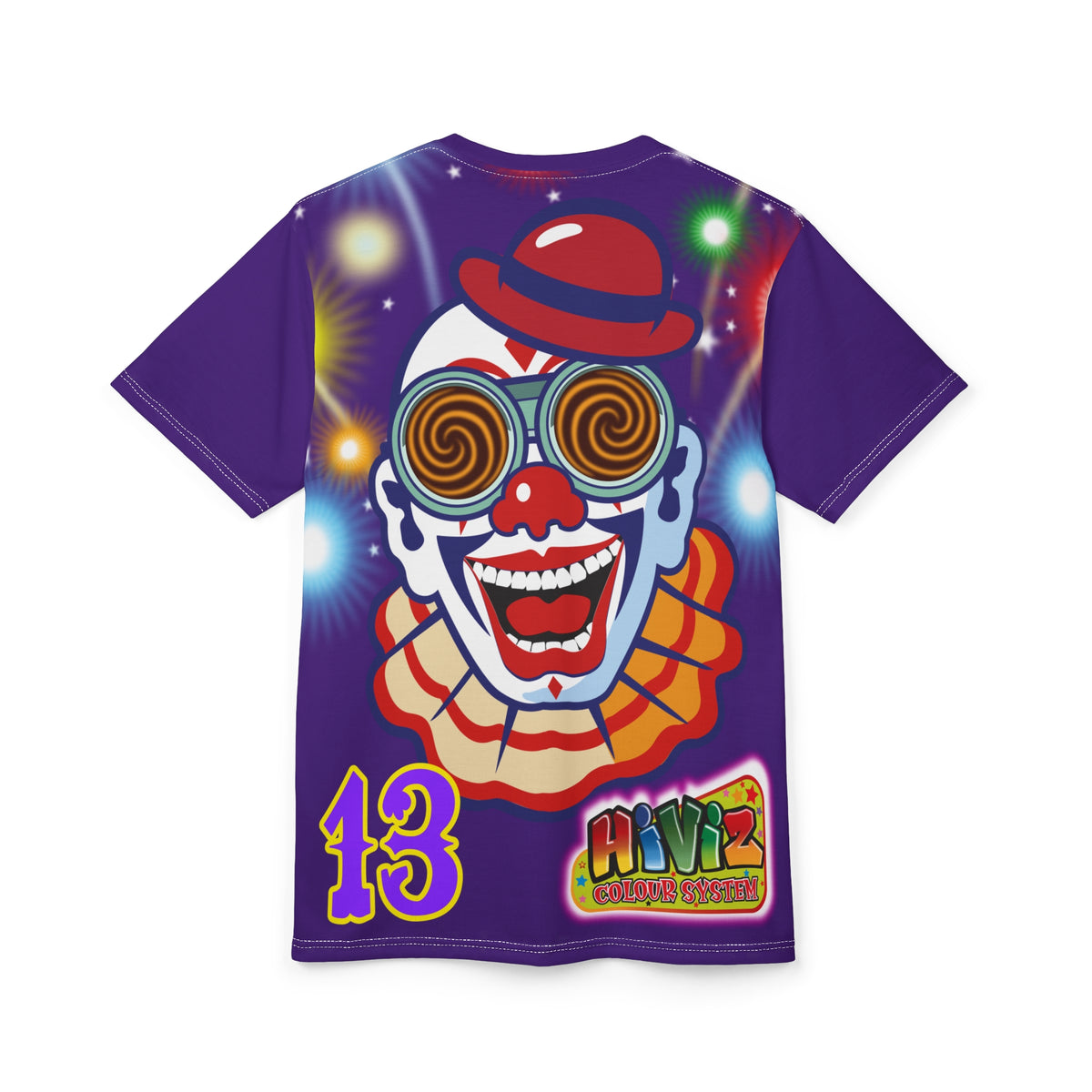 HiViz Clown Graphic Tee — Neon Festival Rave Shirt
