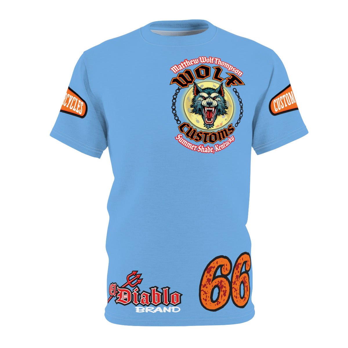 SRT MWT Wolf Customs Motorcycle Super Riding Tee — Viciously Cool High Performance Motorcycle Riding Shirt