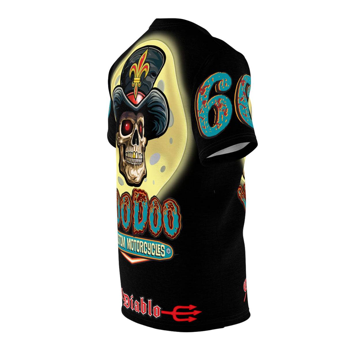 Voodoo Customs Tie Dye Blast Graphic Tee –  Edgy Style for Bikers