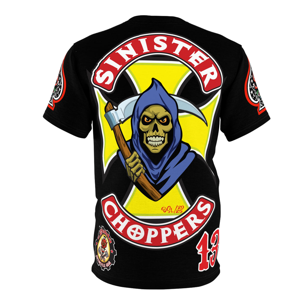 Sinister Choppers HiViz Custom Motorcycles- Reaper Super Tee - High Performance Riding Wear