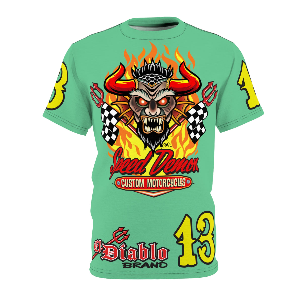 Speed Demon Customs   Super Tee — Extreme Edgy Graphics - Bad Attitude Custom Biker Riding Gear