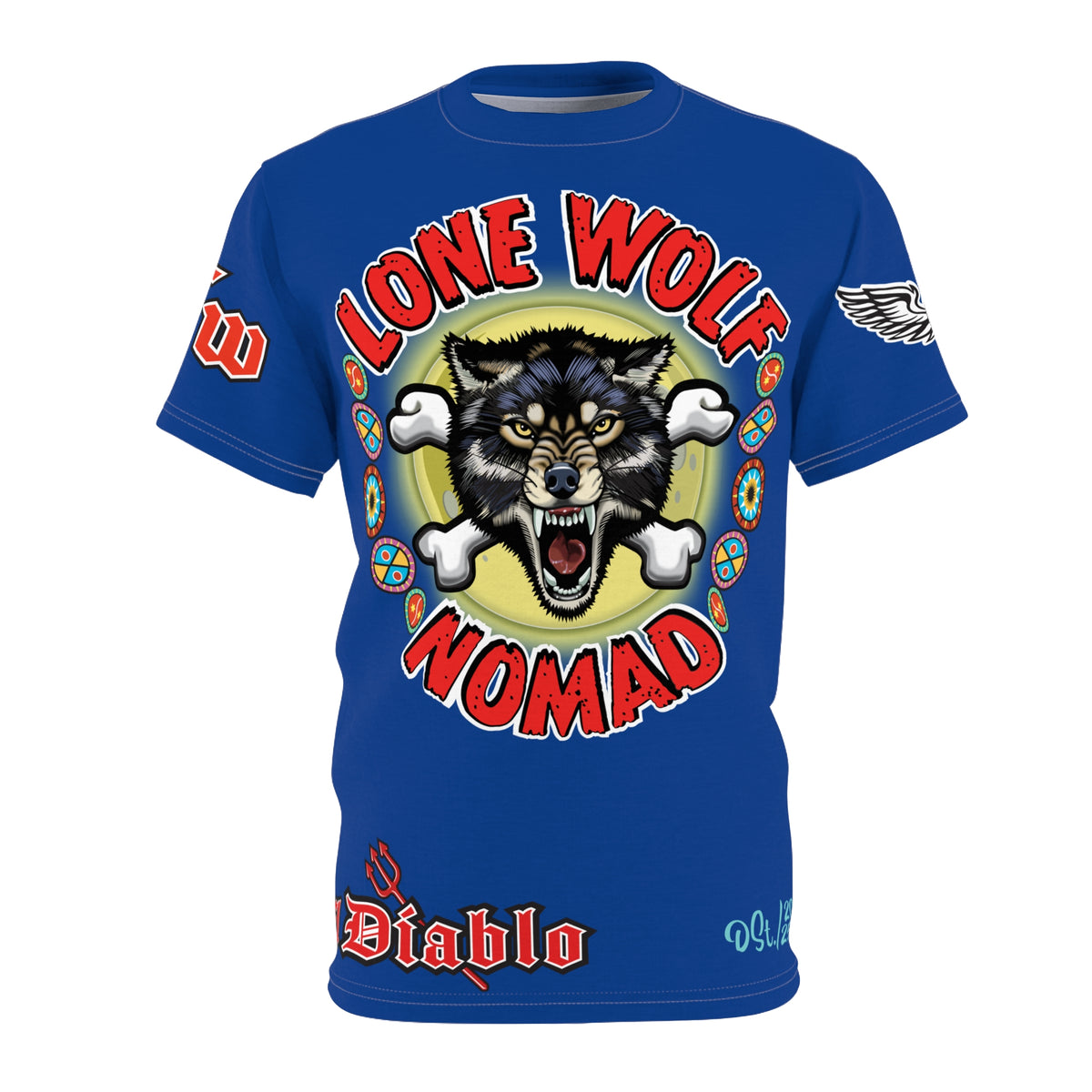 Lone Wolf Nomad HiViz Super Tee - For The Independent No Club Bikers For Life