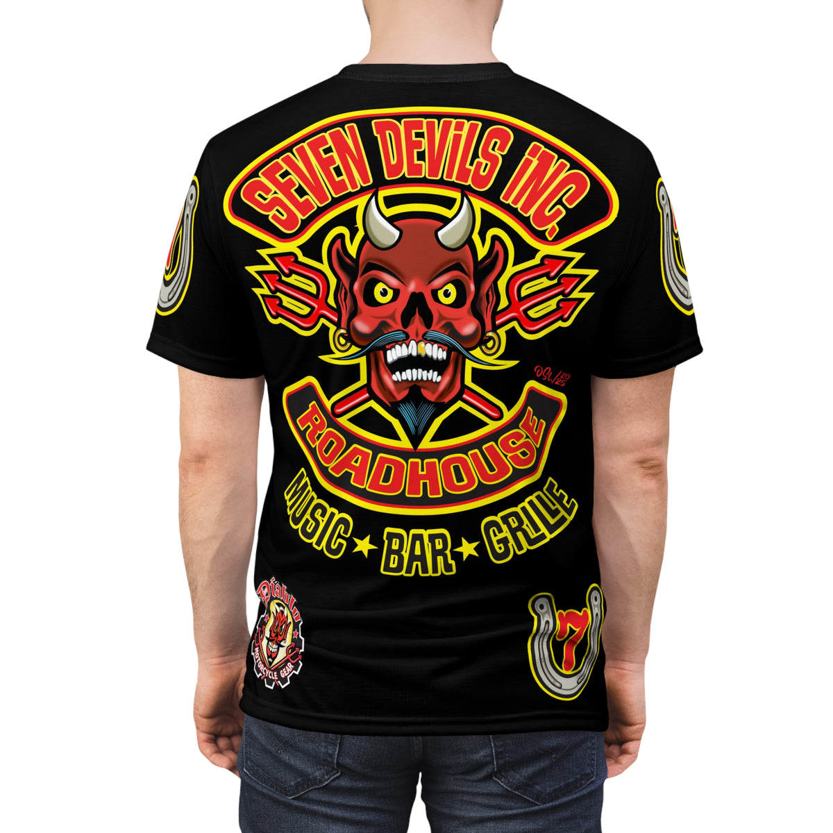 Seven Devils Inc. Roadhouse Graphic Tee - Motorcycle Custom Riding Super Tee