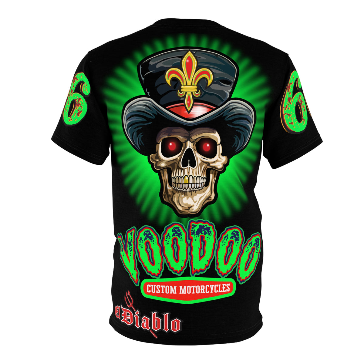 Voodoo Custom Motorcycles HiViZ Route 66 Super Tee, Specially Designed for visibility and riding comfort, Badazz Graphic T-Shirt,