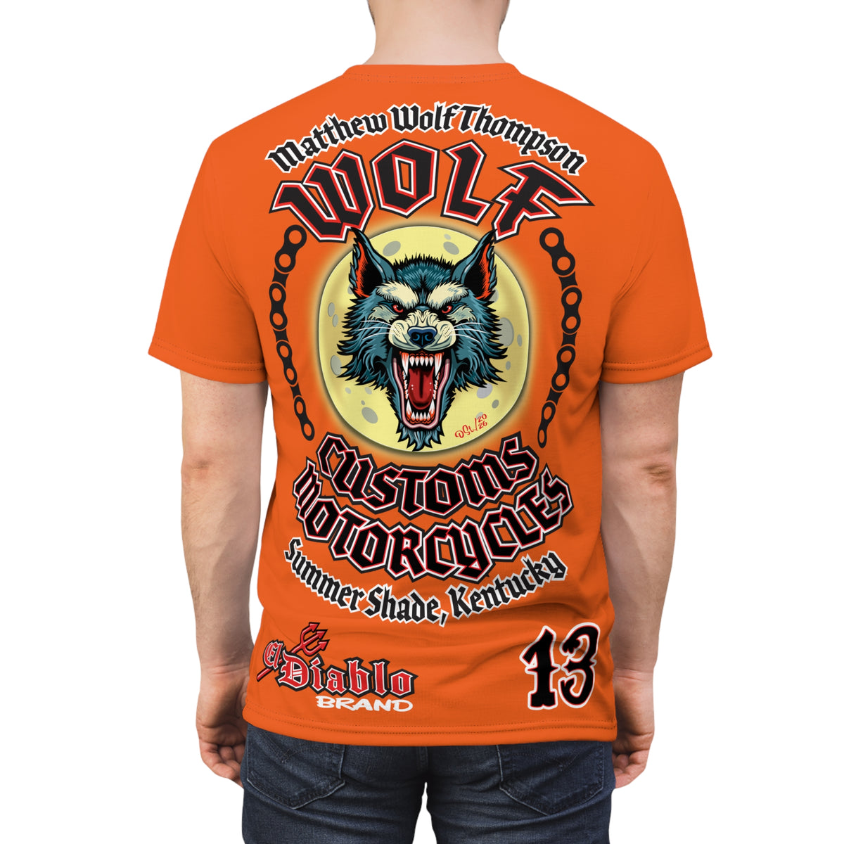 MWT Wolf Customs Motorcycles Super Tee — Viciously Cool High Performance Motorcycle Riding Shirt