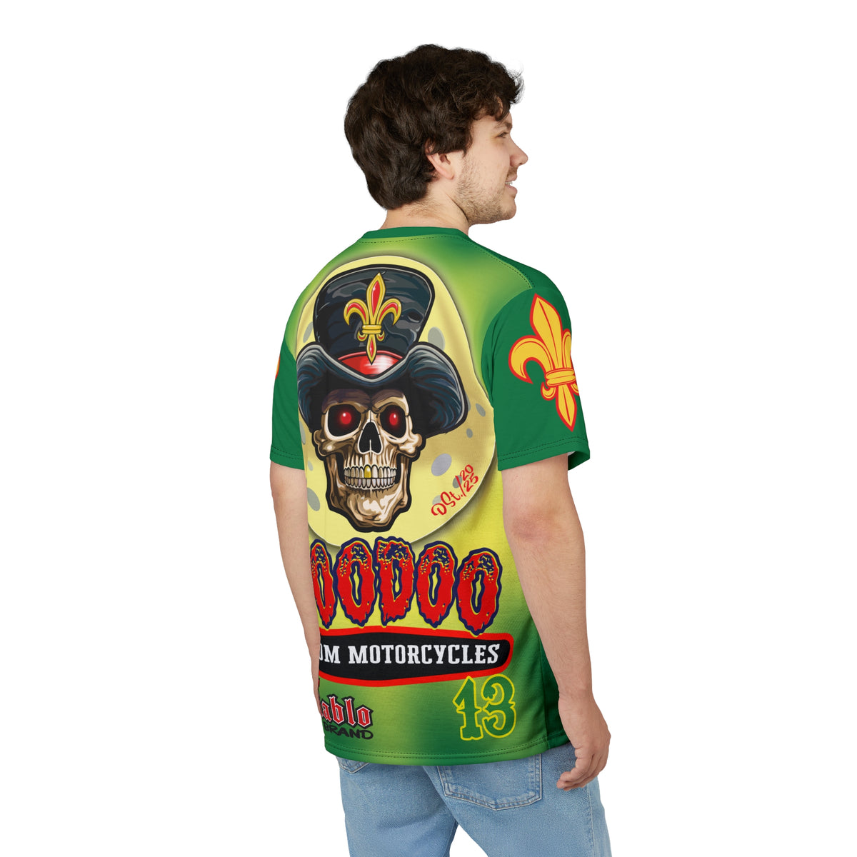 VooDoo Customs Skull & Fleur-de-Lis - High Colour Graphics Super Tee