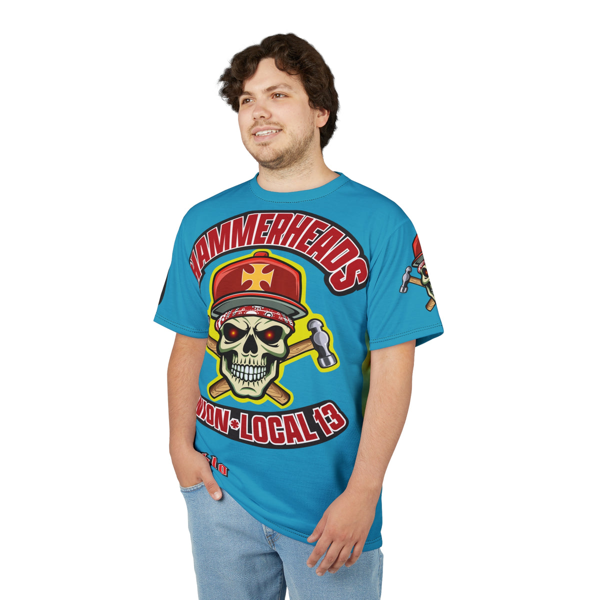 Hammerheads Union Local 13 Electric Blue Tie- Dye Riding Tee