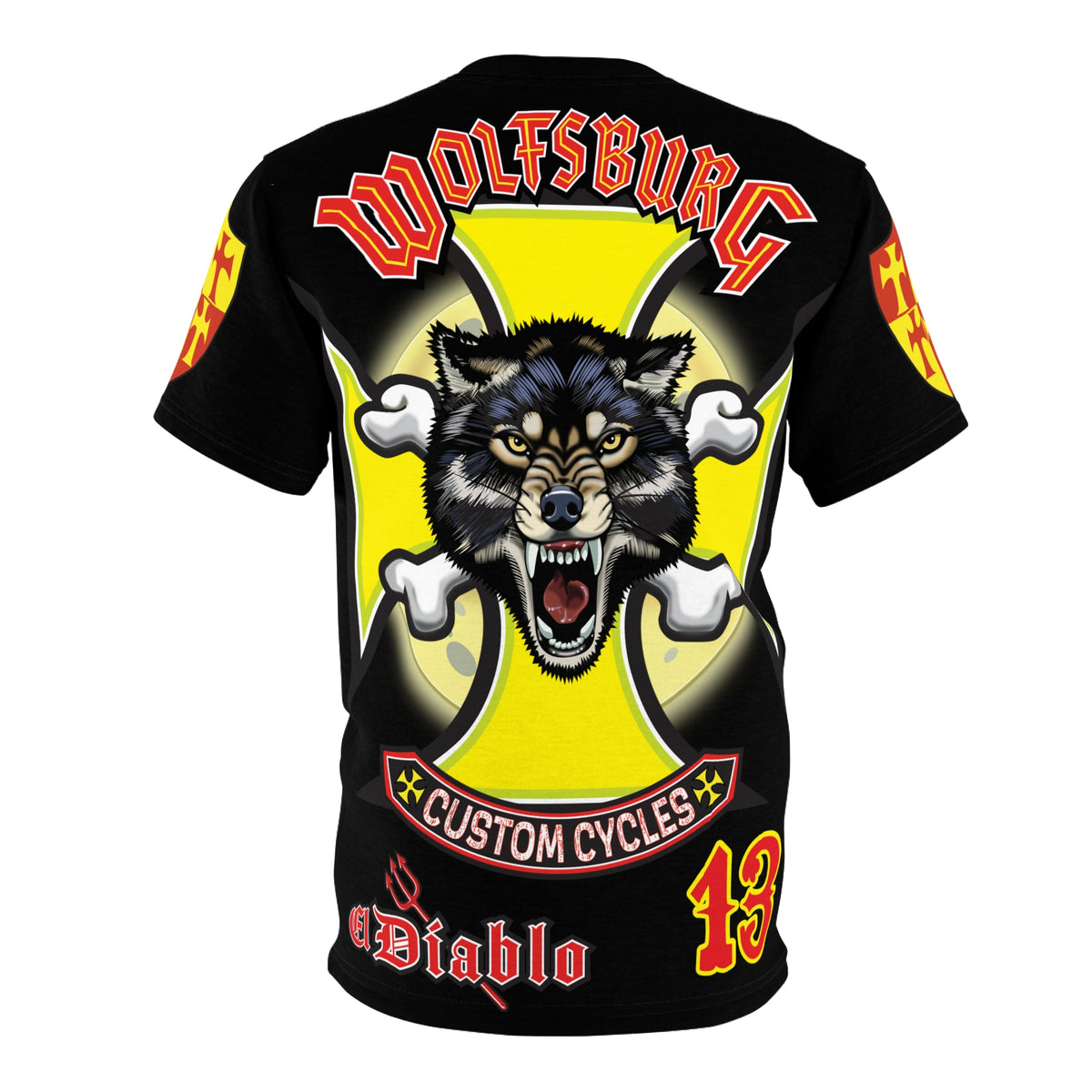 Wolfsburg Custom Cycles HiViz High Comfort Motorcycle Riders Super Tee