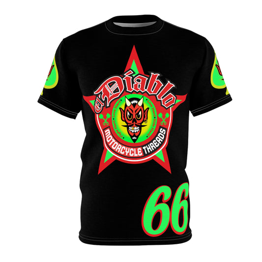 El Diablo Motorcycle Threads Unisex Cut & Sew Tee - Edgy Graphic Tee for Biker Enthusiasts