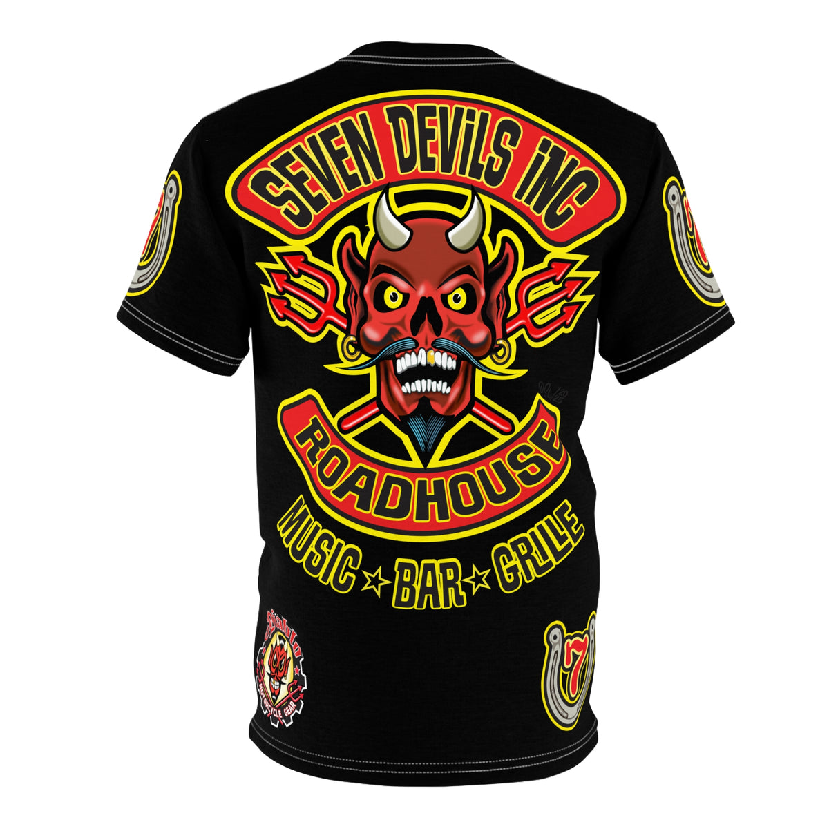 Seven Devils Inc. Roadhouse HiViz Graphic Tee - Motorcycle Custom Riding Super Tee