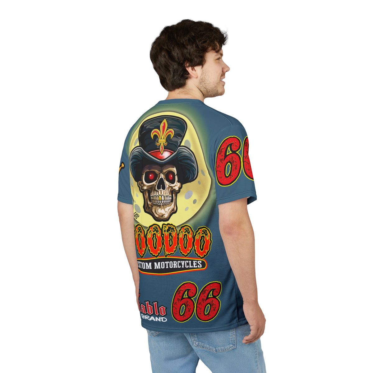 VooDoo Custom Motorcycles Route 66 Unisex Super Tee - High Performance Riding Gear