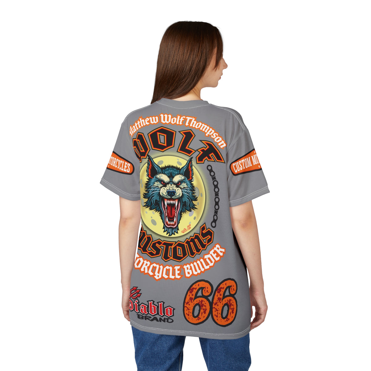 MWT Wolf Custom Motorcycles Super Tee — Viciously Cool High Performance Motorcycle Riding Shirt