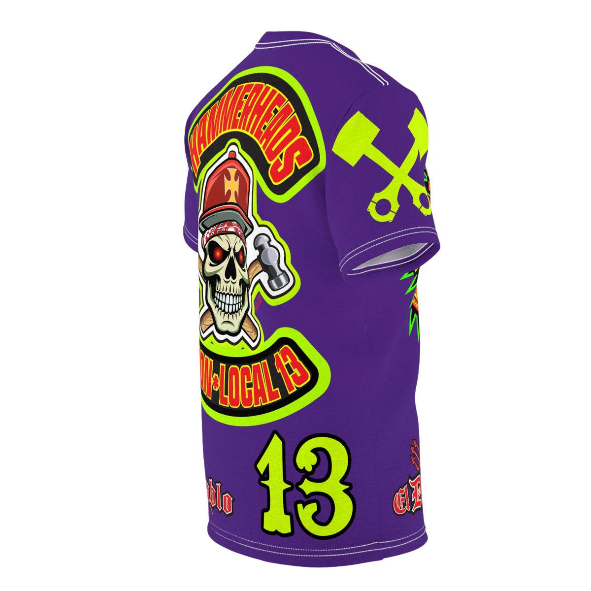 Hammerheads Union Local 13 -  SoCal 619 Special Edition - Custom HiViz Motorcycle Riding Tee Shirt _ Super Comfort and Fit