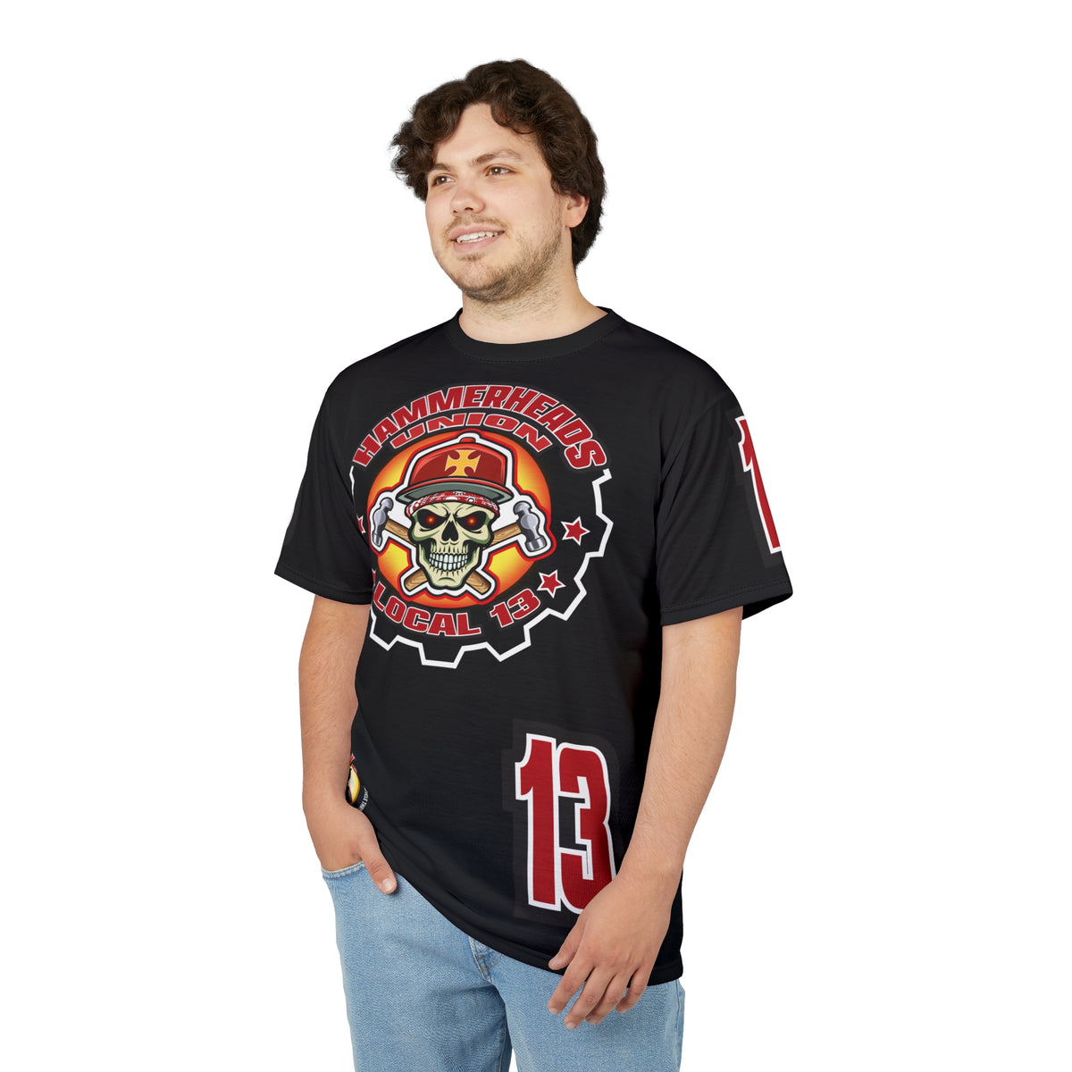 Hammerheads Union Local 13 Black Beauty - Hiviz Custom Motorcycle Riding Super Tee