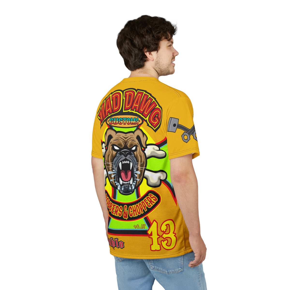 Mad Dawg Choppers & Bobbers Custom Motorcycle Riders Super Tee