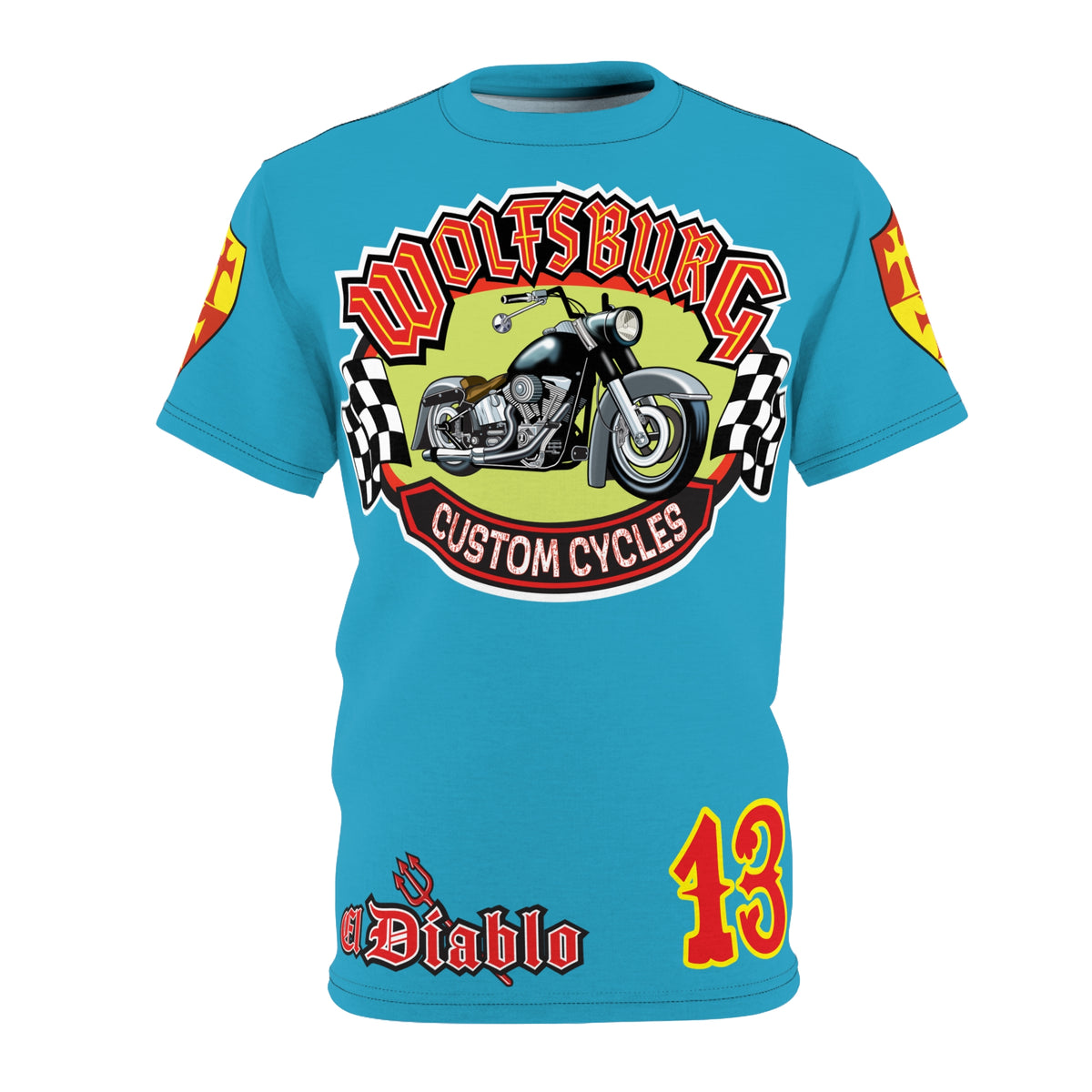 Wolfsburg Custom Cycles HiViz High Comfort Motorcycle Riders Super Tee