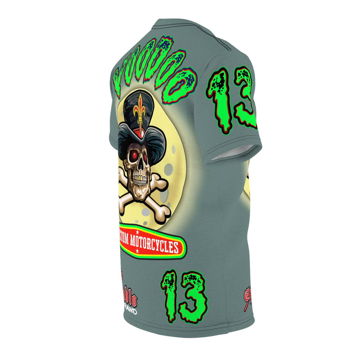 Voodoo Motorcycles Badass Super Tee, Unique Graphic Tee, Custom Biker Apparel