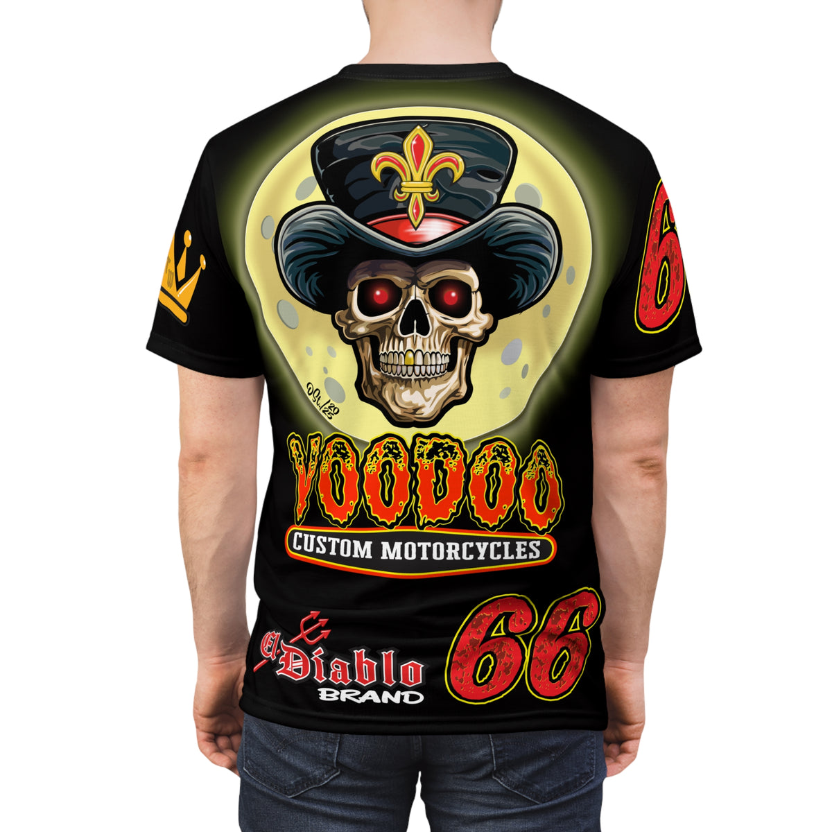 VooDoo Custom Motorcycles  Route 66 Unisex Super Tee - High Performance Riding Gear