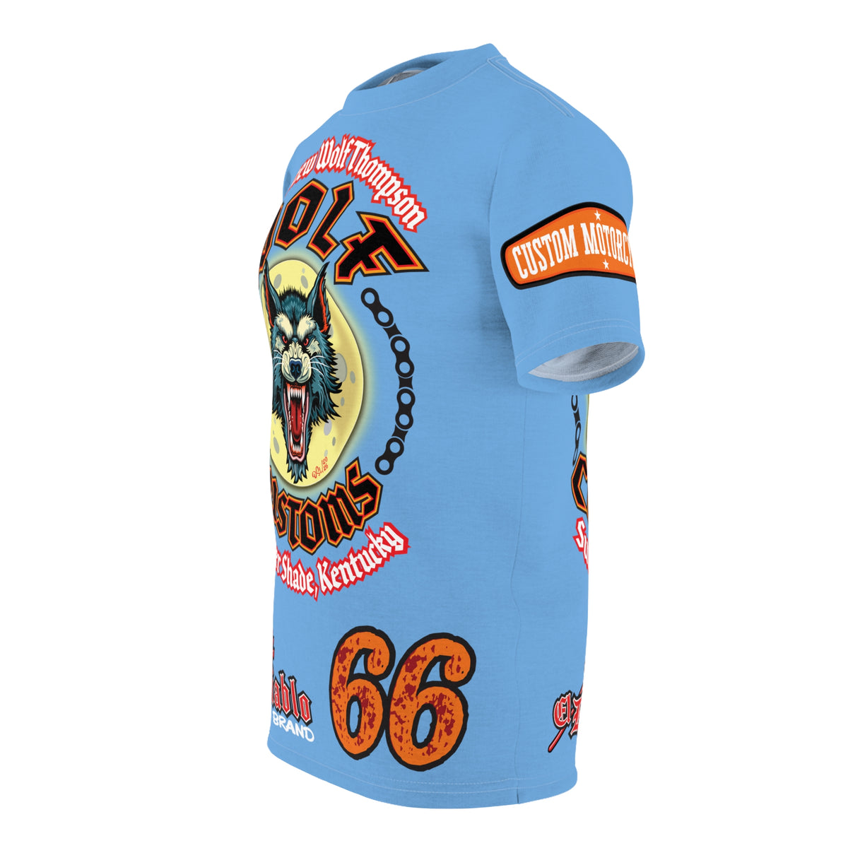 MWT Wolf Customs Motorcycle Super Tee — Viciously Cool High Performance Motorcycle Riding Shirt