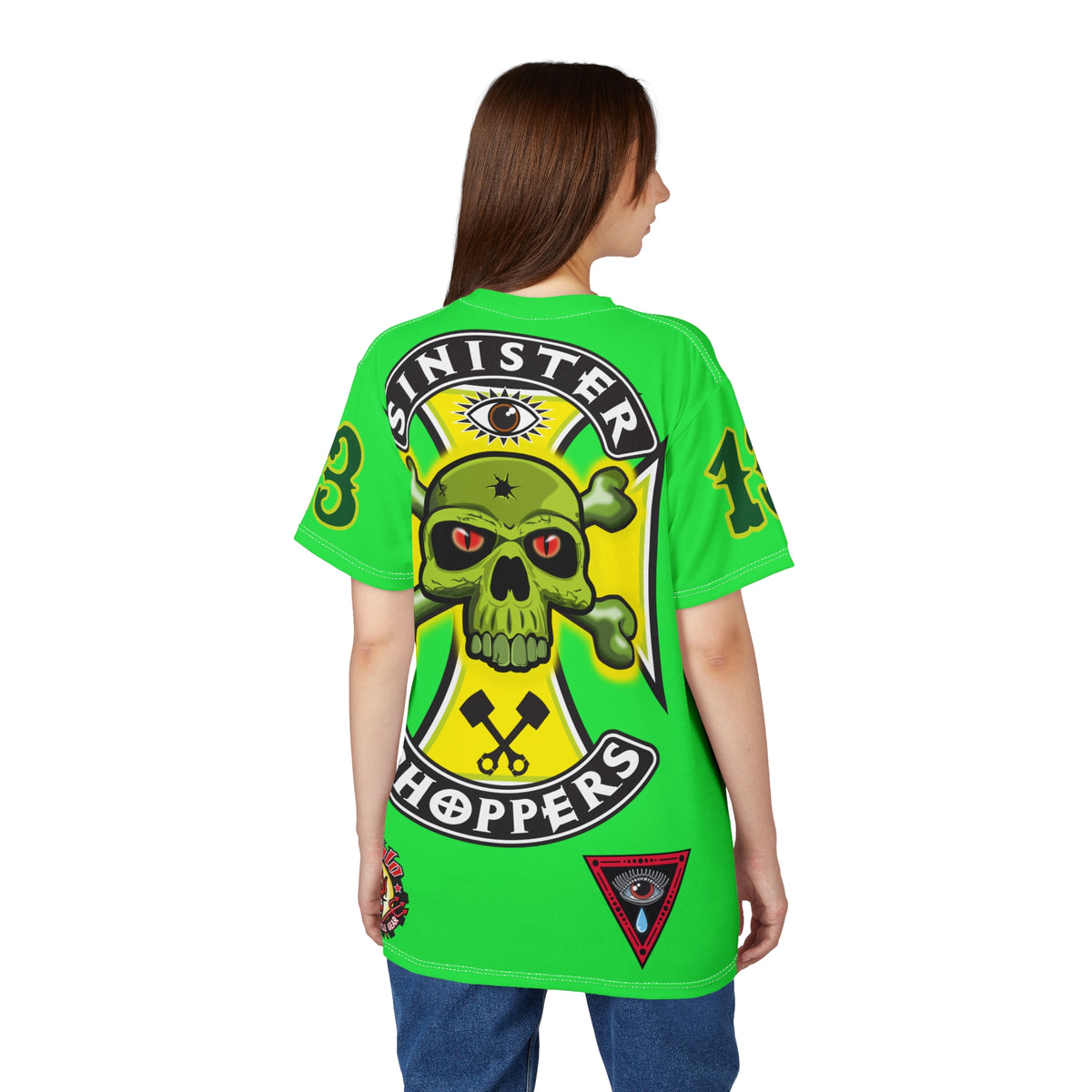 Very Special Sinister Choppers HiViz Motorcycle Riders Super Tee