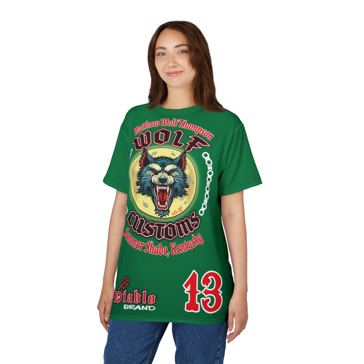 MWT Wolf Custom Motorcycles Super Tee — Viciously Cool High Performance Motorcycle Riding Shirt