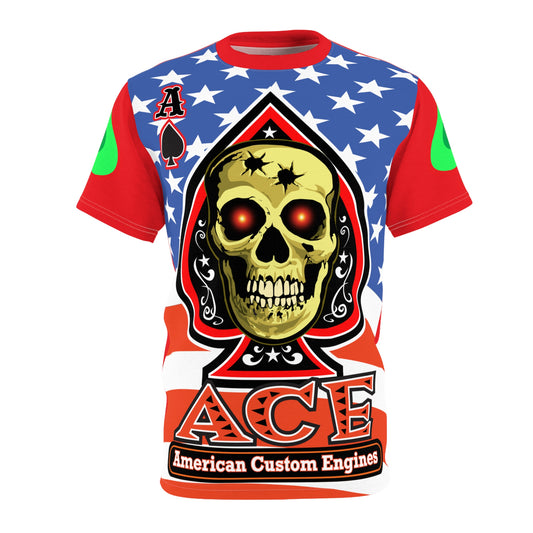 American Custom Engines ACE Americana Cut - Special Lumina Green  Ace of Spades Death Card High visibility Graphics