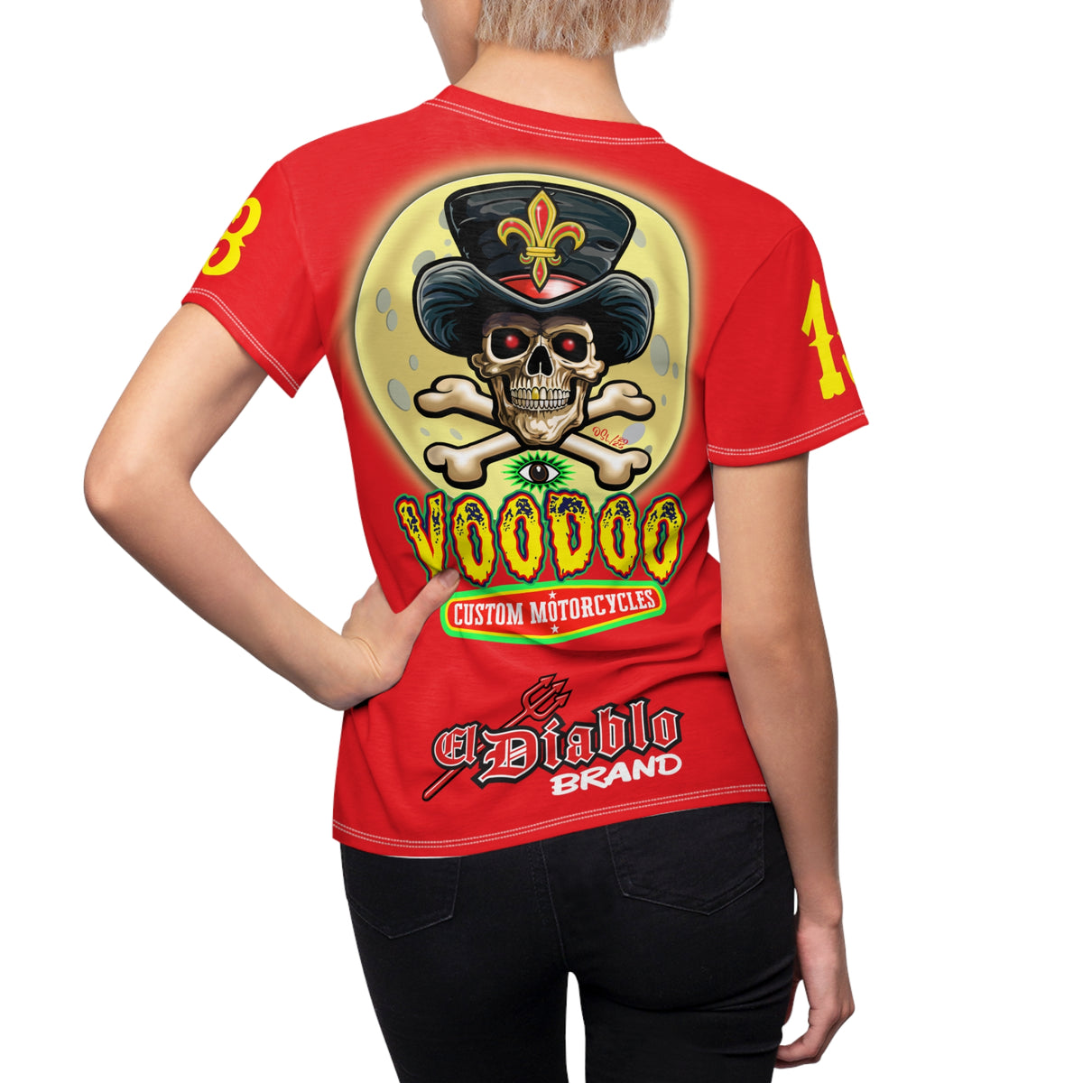 Women's Cut VooDoo Custom Motorcycles Graphic Tee — HiviZ Graphics