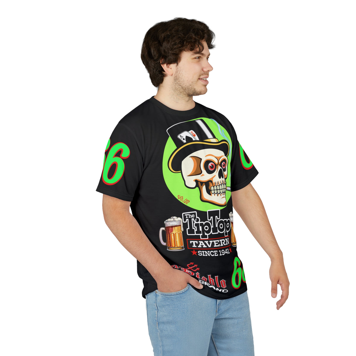 Tip Top Tavern Dive Bar Super Tee - Special Edition Black is Back + XL Graphics - America's Best Dive Bar - Bikes Beers Babes & Bros. - Biker Bar Tee
