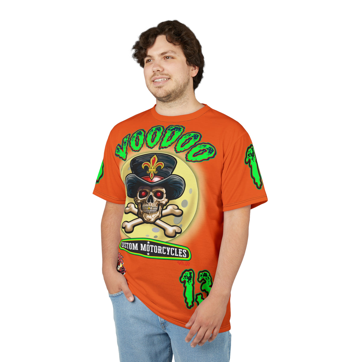 Voodoo Lucky 13 Motorcycle Ultimate HiViz Super Tee, XL Graphics , Custom Riding Apparel