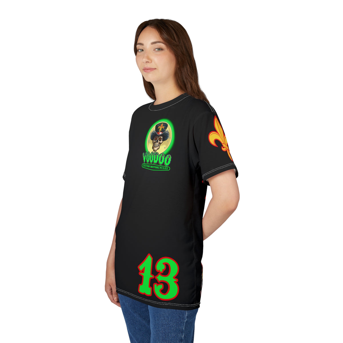 VooDoo Customs Skull & Fleur-de-Lis Unisex Graphic Tee