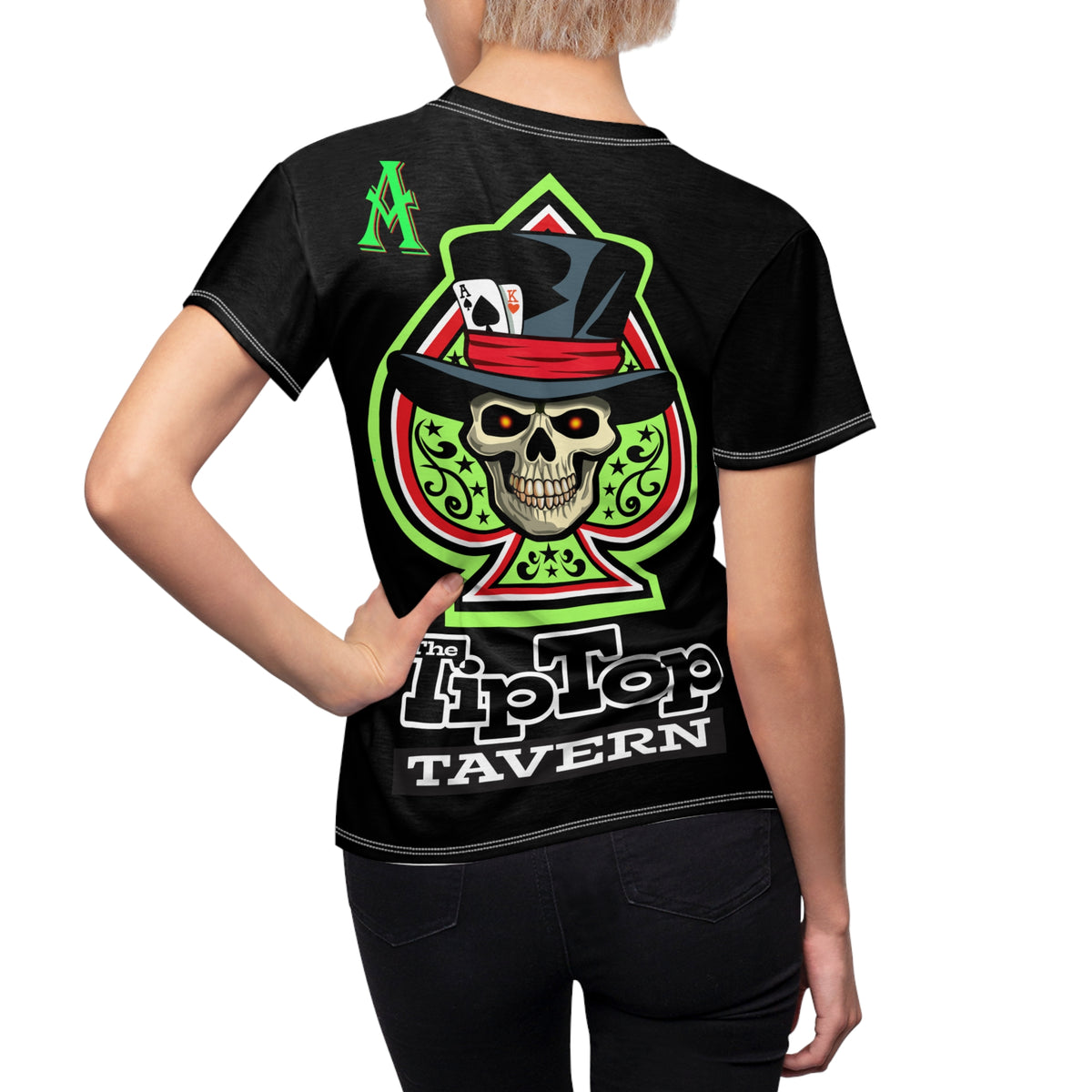Women's Cut Tip Top Tavern Graphic Tee — Dive Bar Logo