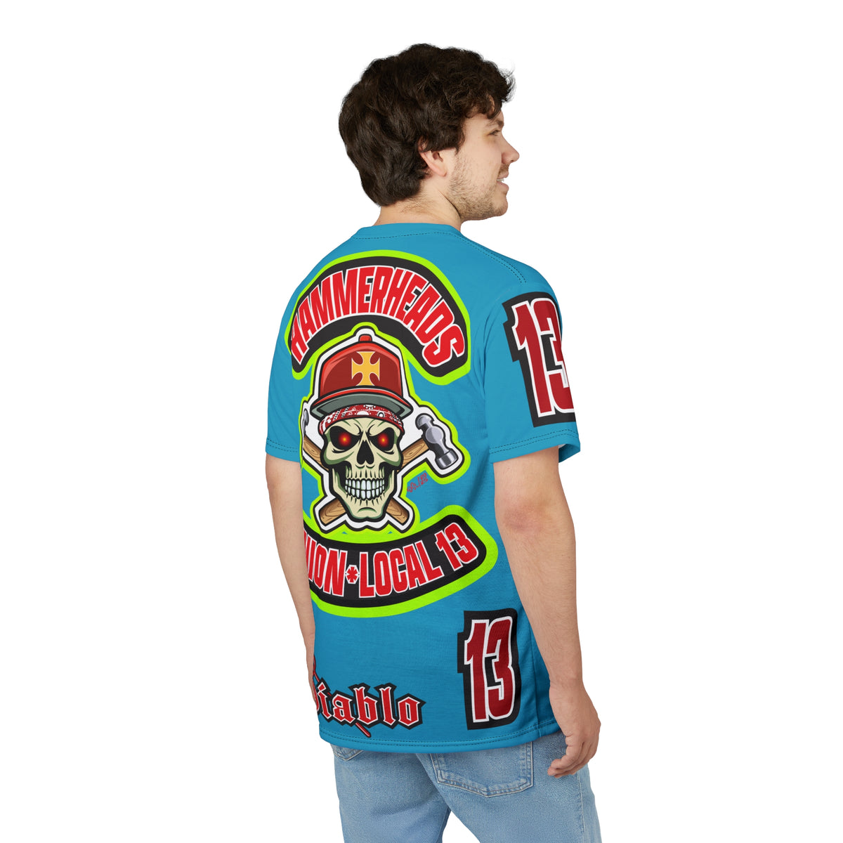 Hammerheads Union Local 13 HiViz Super Tee - Rough Tough Bad Attitude Motorcycle Riding Tee