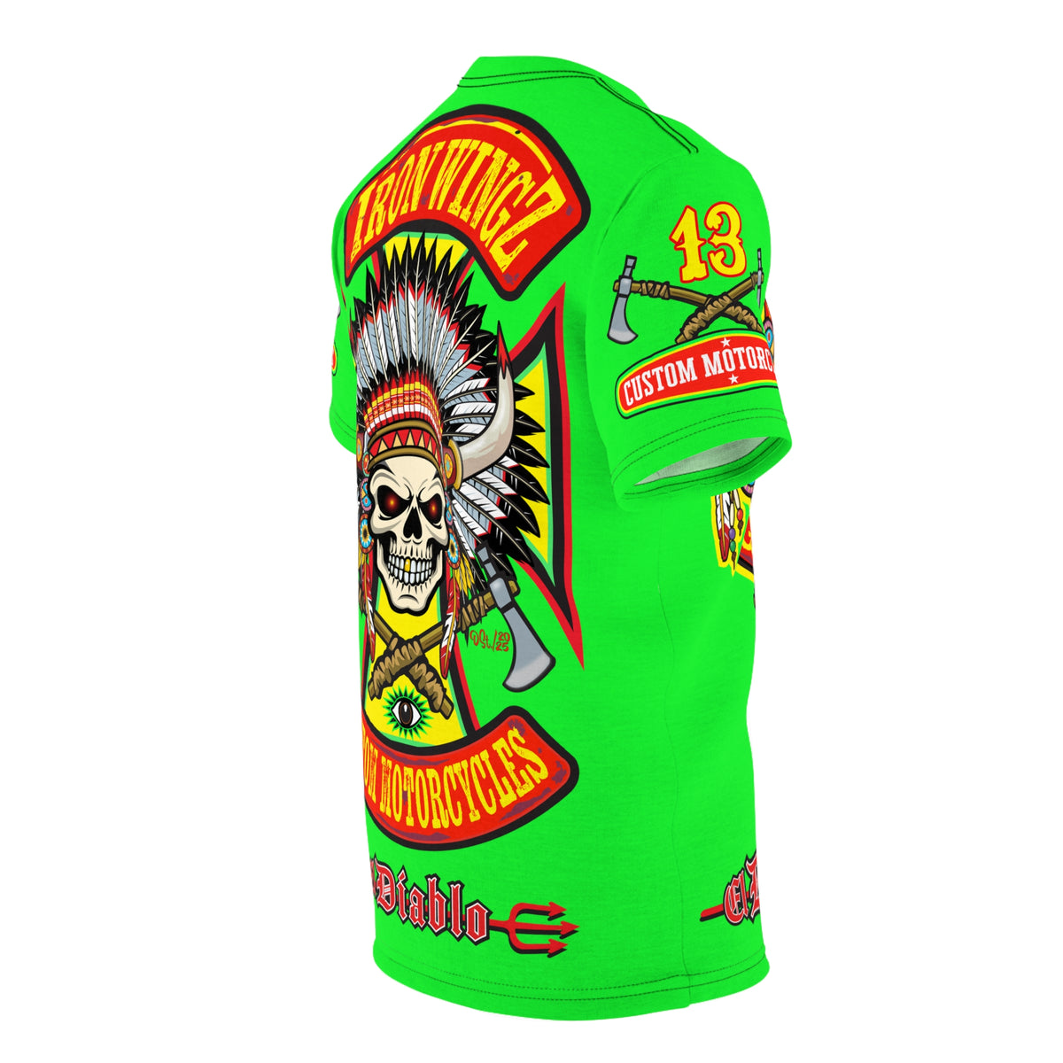 Very Special Iron Wingz Garage HiViZ  Lumina Motorcycle Rider Super Tee