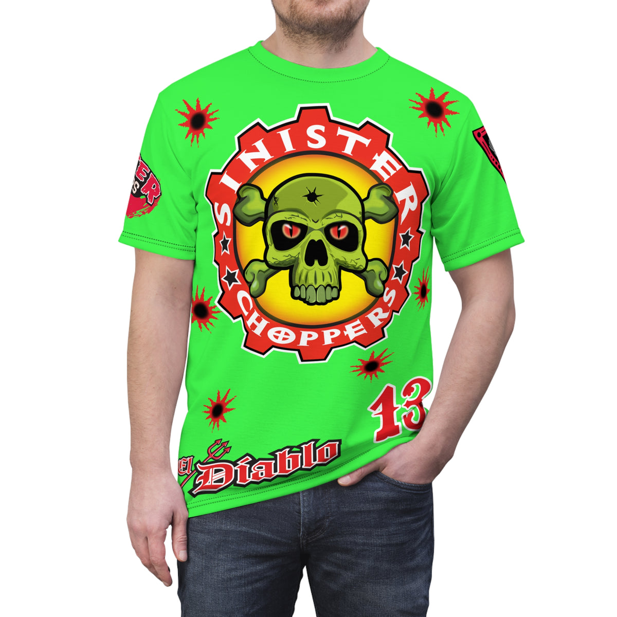 Very Special Sinister Choppers HiViz Bad Attitude Super Tee