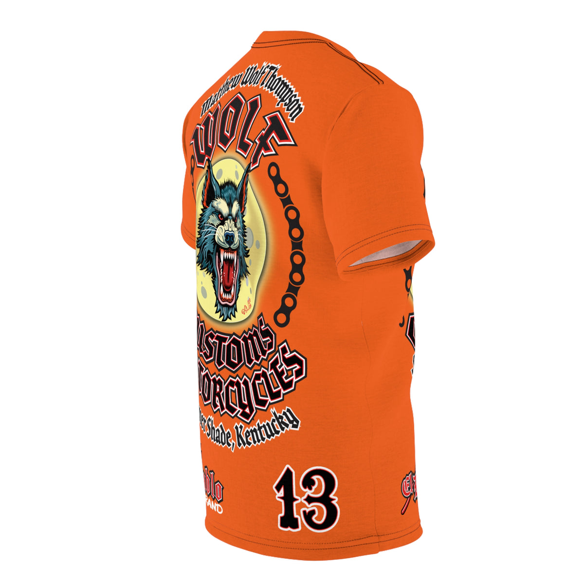 MWT Wolf Customs Motorcycles Super Tee — Viciously Cool High Performance Motorcycle Riding Shirt
