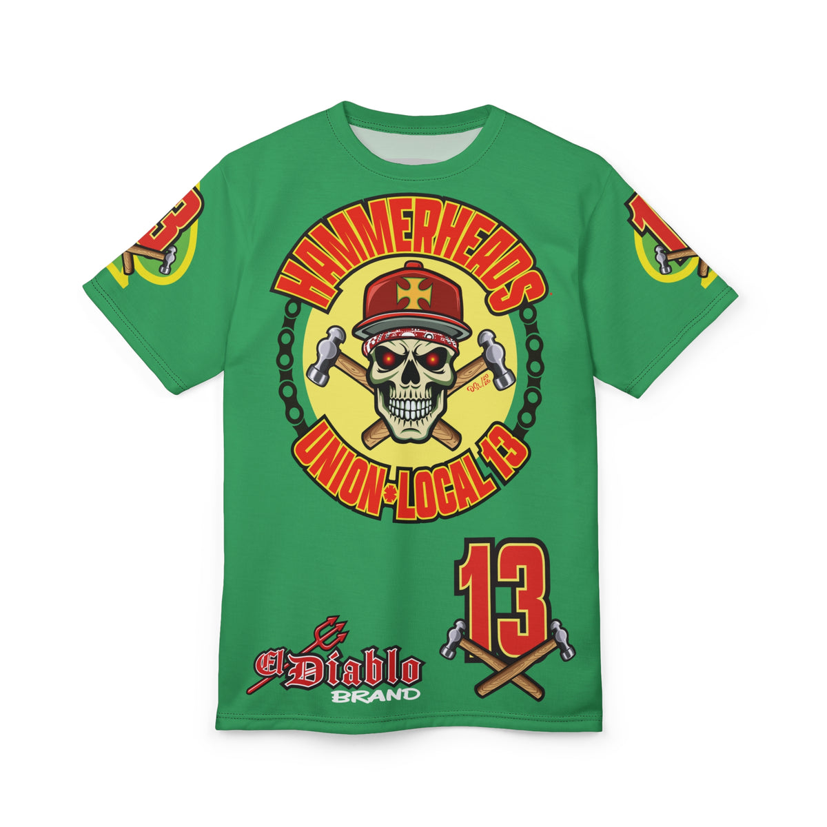 Hammerheads Union Local 13  -  Custom Motorcycle Riding Super Tee - Super Comfort and Fit